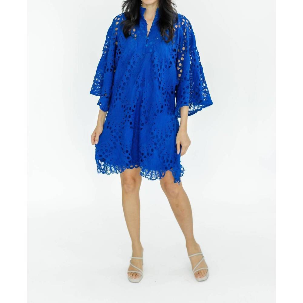NEW MARIE BY VICTORIA DUNN jolene mini dress in bleu royal
